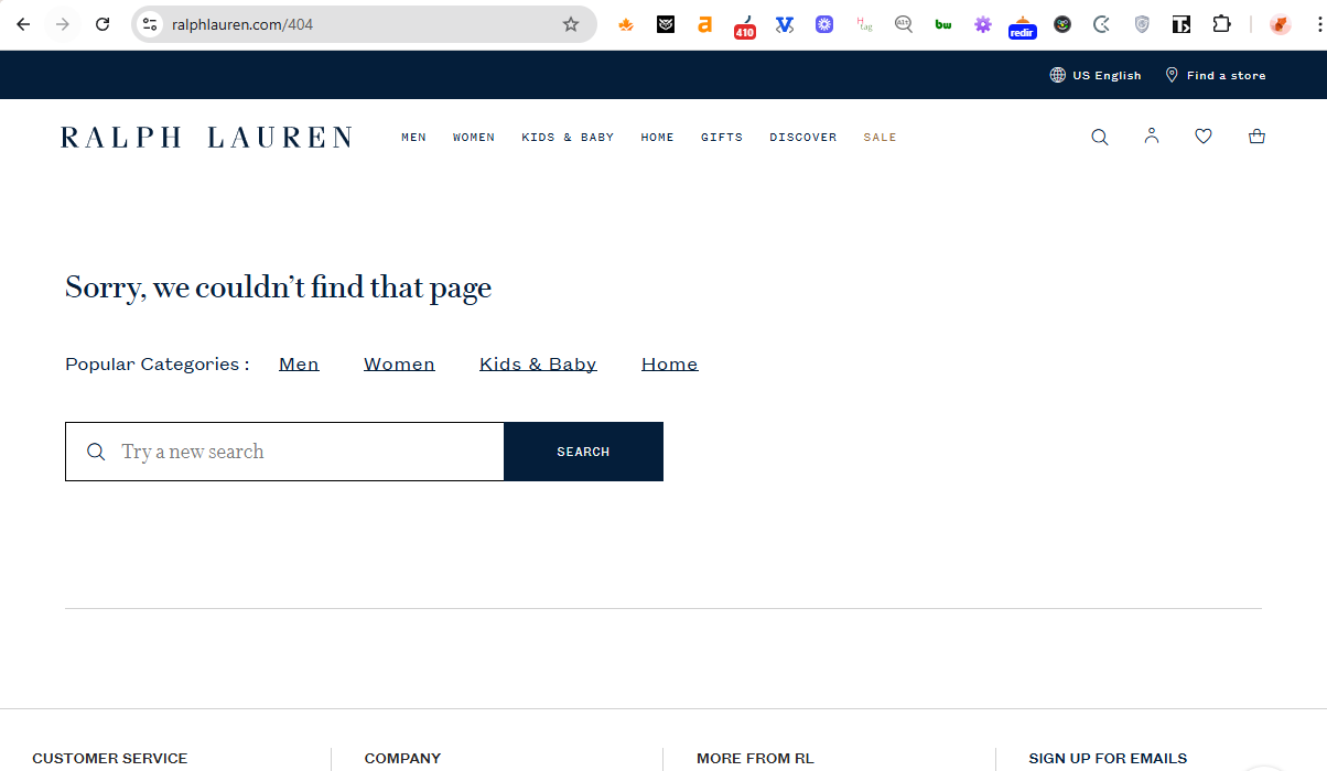 Ralph Lauren 404 page