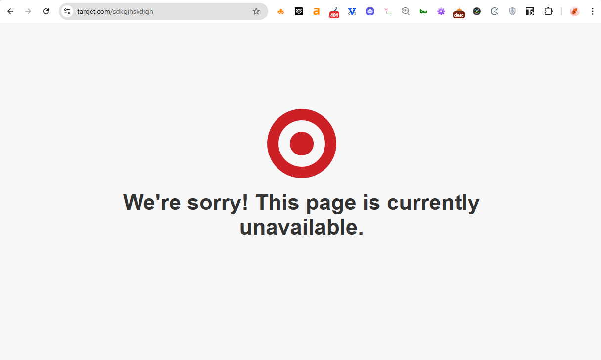 Target 404 page
